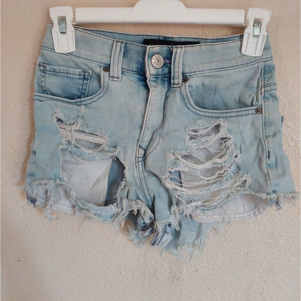 ❤️EXPRESS Jeans Distressed Bootie Shorts Sz 00